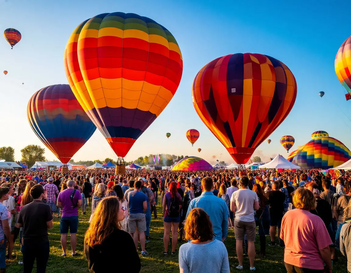 Balloon festival crowd