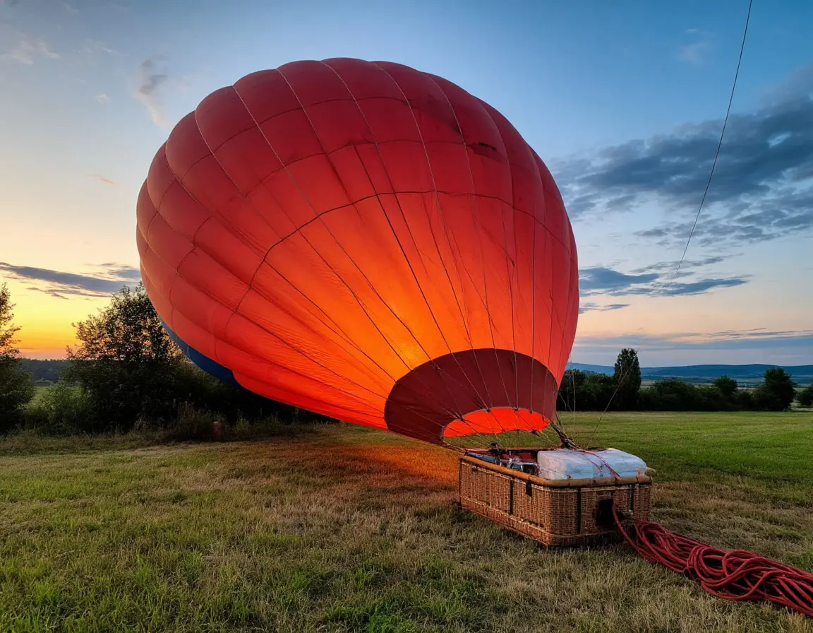 Model C basket and envelope prepared on the field at dawn