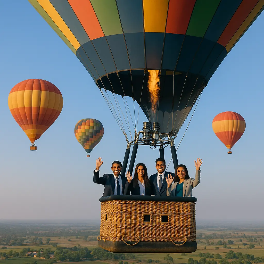 Corporate balloon event