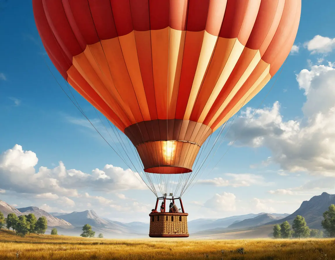 Hot air lift illustration
