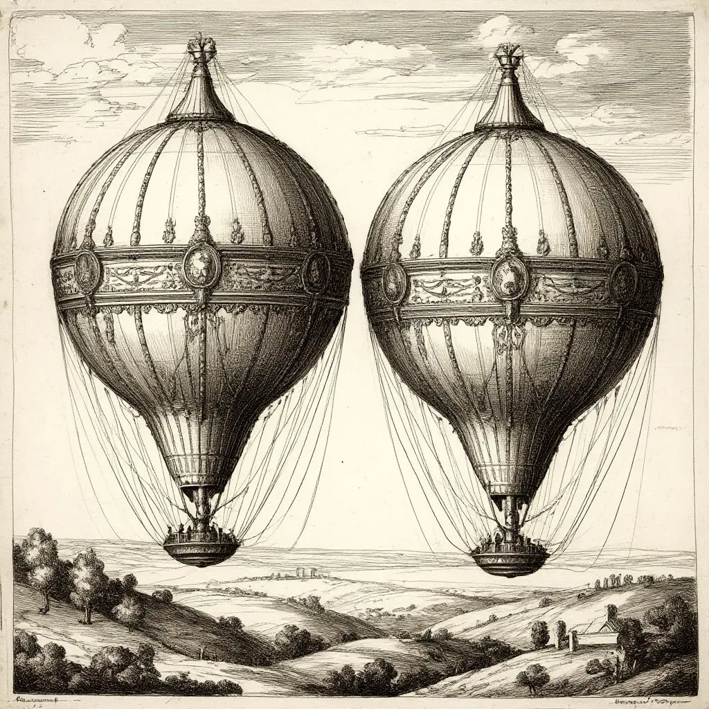 Montgolfier brothers sketch