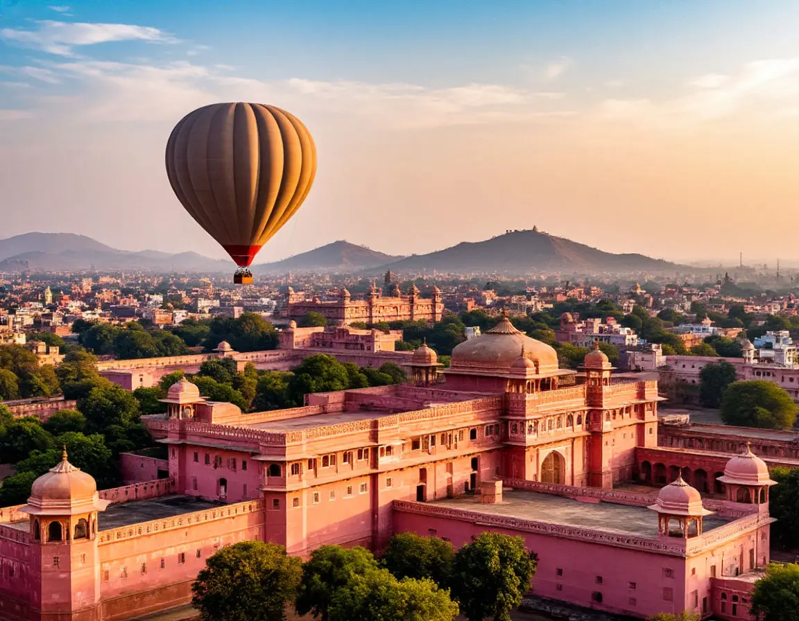Balloon over historic site