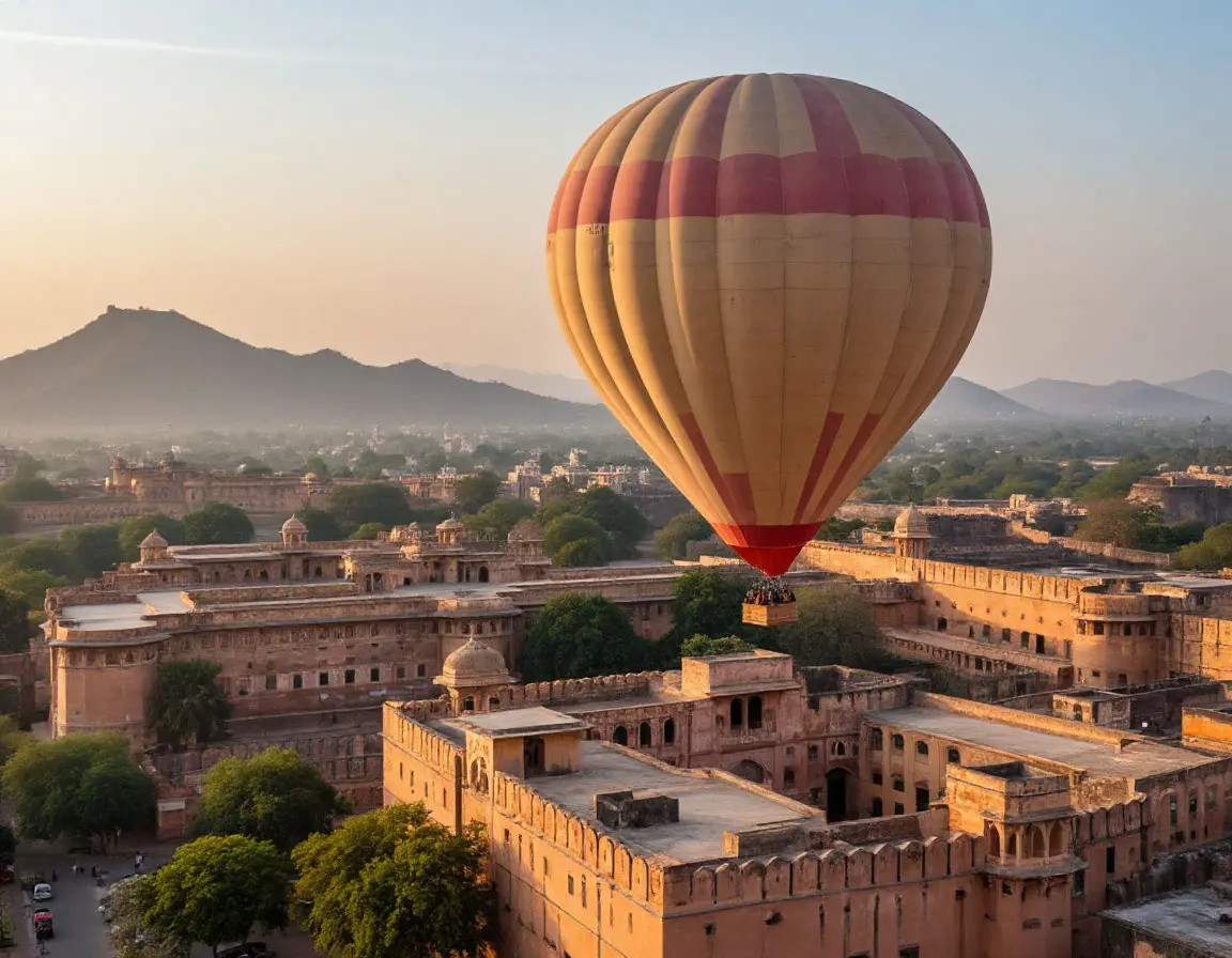 Balloon over historic forts